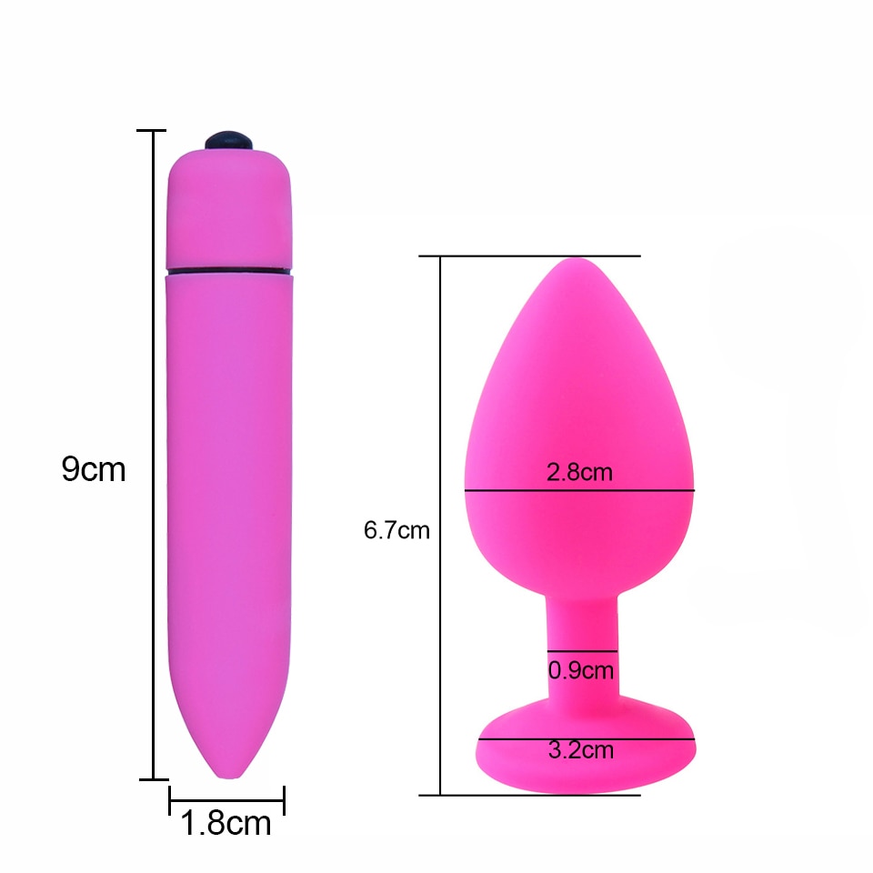 Soft Silicone Anal Butt Plug Massager Adult Sex Toys for Men Women Couples Anal Trainer  Anal Plug Mini Erotic Bullet Vibrator