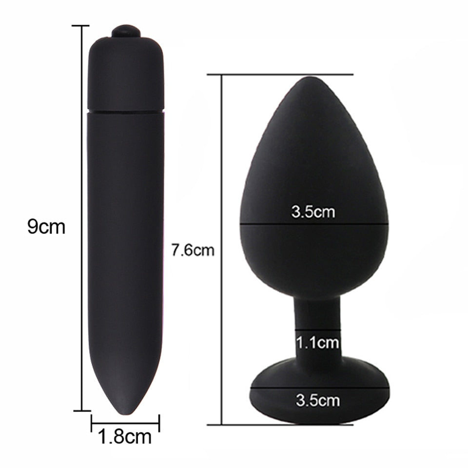 Soft Silicone Anal Butt Plug Massager Adult Sex Toys for Men Women Couples Anal Trainer  Anal Plug Mini Erotic Bullet Vibrator