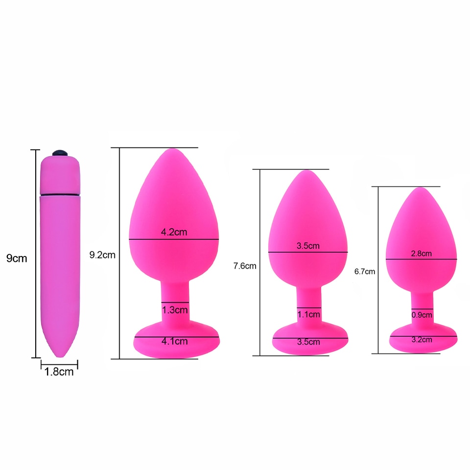 Soft Silicone Anal Butt Plug Massager Adult Sex Toys for Men Women Couples Anal Trainer  Anal Plug Mini Erotic Bullet Vibrator