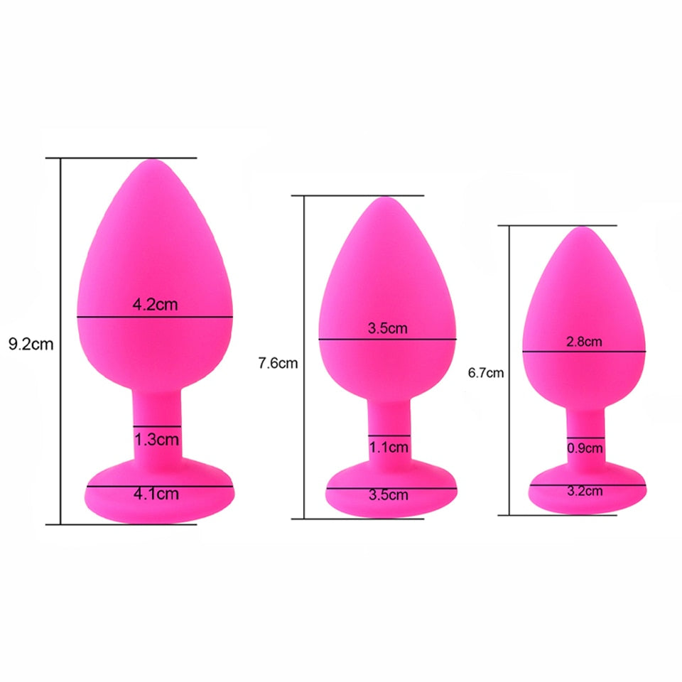 Soft Silicone Anal Butt Plug Massager Adult Sex Toys for Men Women Couples Anal Trainer  Anal Plug Mini Erotic Bullet Vibrator