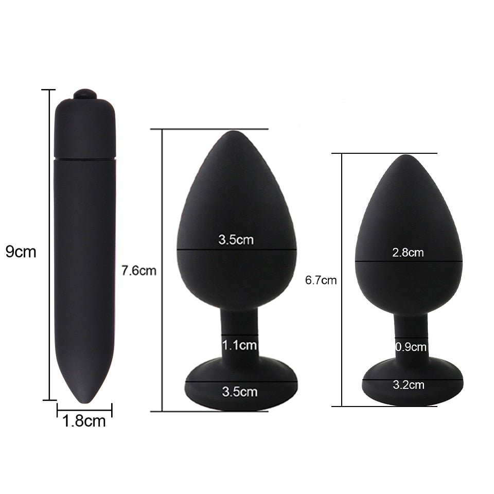 Soft Silicone Anal Butt Plug Massager Adult Sex Toys for Men Women Couples Anal Trainer  Anal Plug Mini Erotic Bullet Vibrator