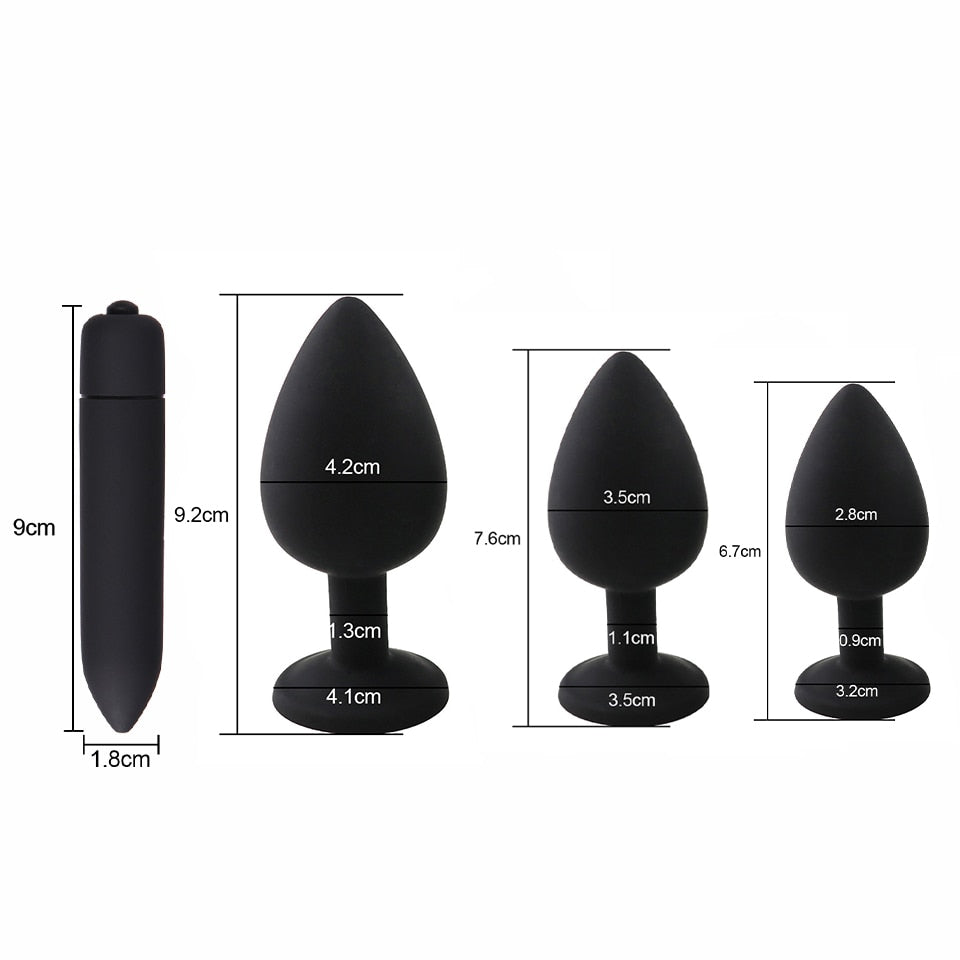 Soft Silicone Anal Butt Plug Massager Adult Sex Toys for Men Women Couples Anal Trainer  Anal Plug Mini Erotic Bullet Vibrator