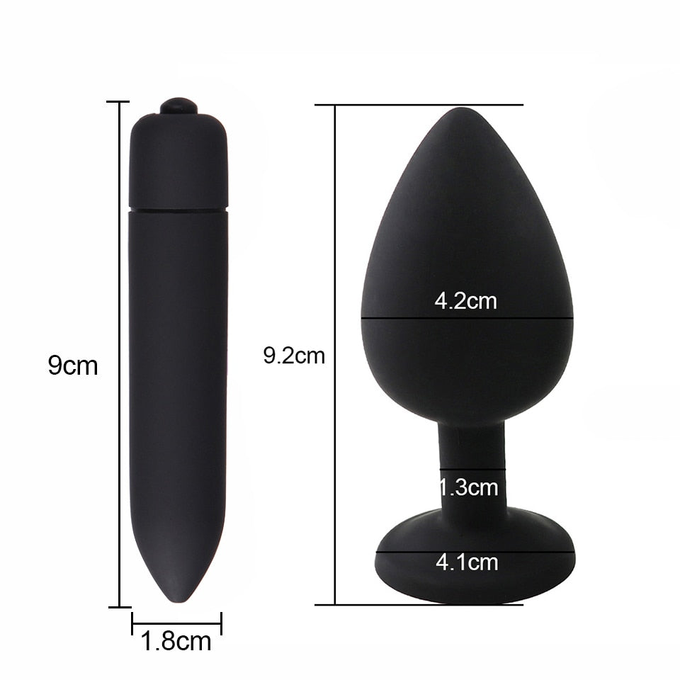 Soft Silicone Anal Butt Plug Massager Adult Sex Toys for Men Women Couples Anal Trainer  Anal Plug Mini Erotic Bullet Vibrator